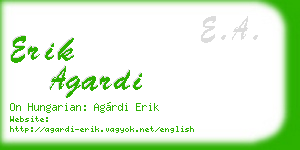 erik agardi business card